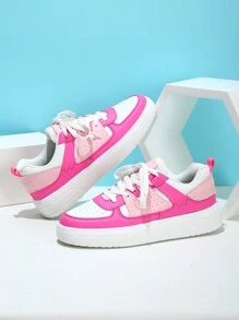 Women's Flat Sneakers, Casual Walking Shoes, Outdoor Pink Athletic Shoes, Ladies Footwear - White Pink - View 5