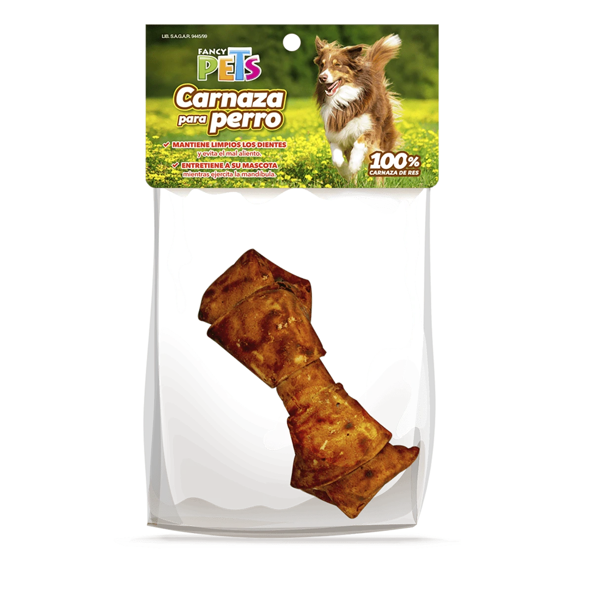 Fancy Pets Carnaza Sabor Tocino para Perro (10-13 cm)1 pz - Camel - Ver 1