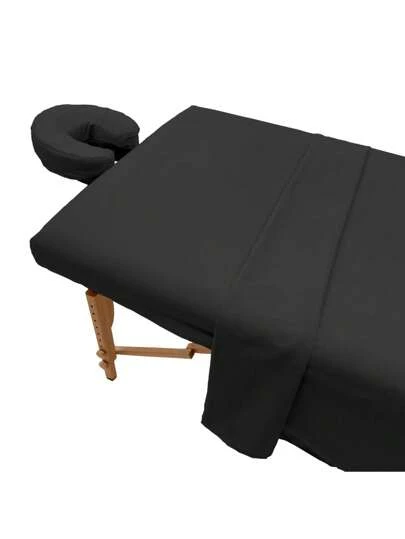 3PCS/SET  Massage Bed Bedding Set - Premium Facial Duvet Cover - Including Bed Sheets, Fitted Sheets And Facial Cushions, Beauty Quilts, Beauty Sheets, Fitted Sheets And Pillowcases 3-Piece Solid Color Massage Bed Bed Sheet Set, Fiber Massage Bed Sheet Set, Suitable For Use In Beauty Salons Spa Hair Salon