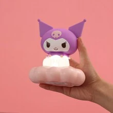 Miniso Decoración de peluche del personaje Kuromi de Sanrio, luz nocturna de nube apretable, lámpara de decoración de escritorio de dibujos animados con iluminación, regalo de cumpleaños, Navidad y festividades - Morado - Ver 8