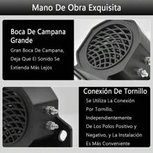 MOLOLAN Alarma Reversa Equipo Pesado Uso Rudo Trailer Camion,Reversing Beeper, Loud Clear 105 DB Auto Backup Beeper Warning Alarm Horn, Universal Car Truck Reversing Warning Alarm Horn Van Reverse Alarm with Mount Bracket, Universal Backup Beeper Warning Reversing Alarm Horn For Car Truck Van Heavy Vehicles - Negro - Ver 7