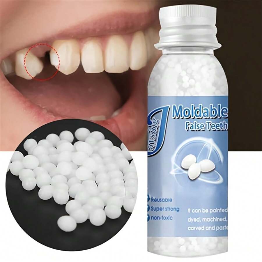 (Only For Dress-Up Props)1pc Moldable False Teeth Pellets, DIY Horror ...
