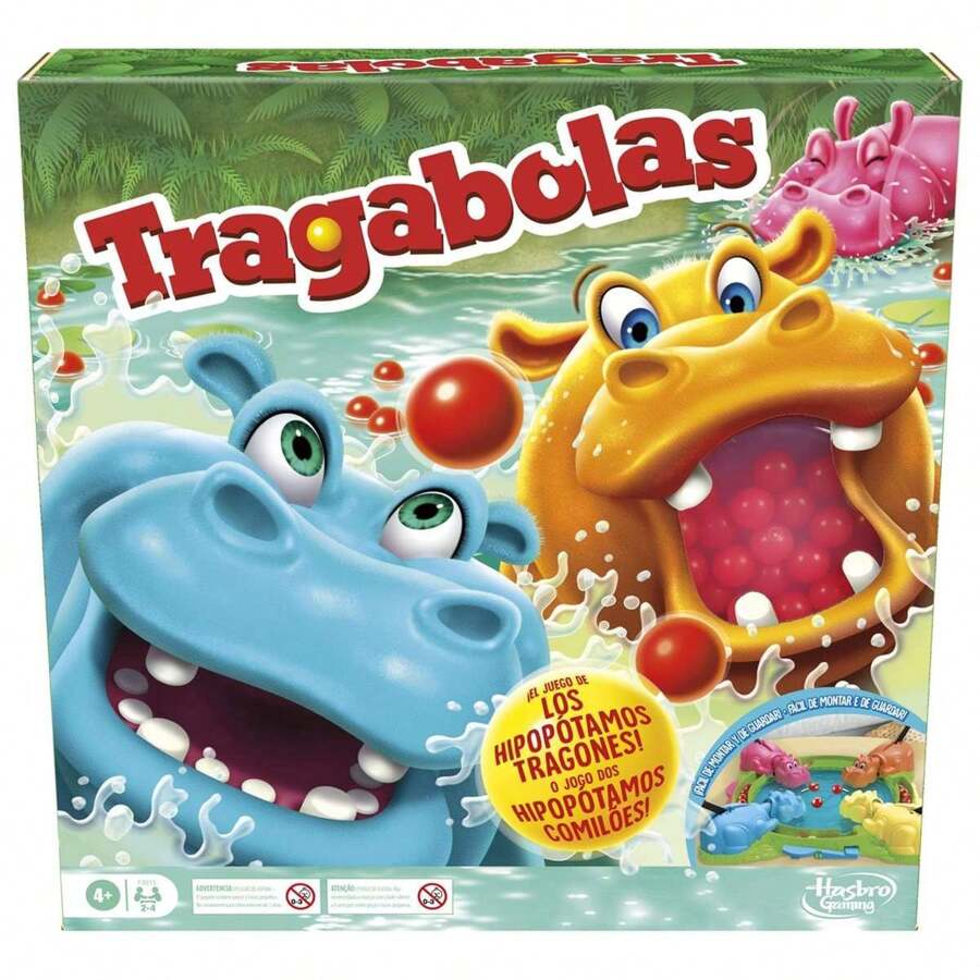 Juego Tragabolas ¡consigue que tu hipopótamo sea el más comilón! (Hasbro F8815175) ✅ Entrega 24/48h a España (península) - Multicolor - Ver 1