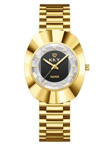 Nuevo reloj dorado, reloj de moda para mujer para regalo