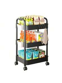 Storage Island & Carts - Black - View 2