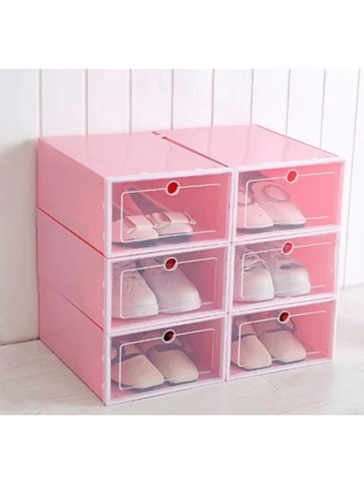 6 Pzs Zapatera Organizador Caja de Almacenamiento Zapatos Tenis Armable Apilable Tenis Tacones Botas