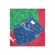 Young Girls Denim Shorts - Rửa tối - Xem 3