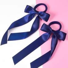 2pcs Girl's Polyester Long Ribbon Hair Ties, Fashionable And Personalized Cheapest Items Available, Movie Star Series Daily Dress Up Hair Accessories