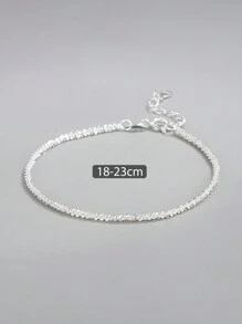 ELSEDES 1 pièce Bracelet de cheville en argent sterling S925 fait main étincelant en forme d'étoile, met en valeur le charme personnel. Bijou de qualité convenant pour le port quotidien, les sorties en soirée et les fêtes pour les femmes