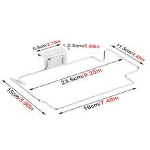 1入組不銹鋼廚房掛鉤收納架櫥門垃圾整理架壁橱收納掛鉤持有人垃圾袋架垃圾袋持有人