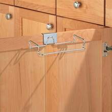 1入組不銹鋼廚房掛鉤收納架櫥門垃圾整理架壁橱收納掛鉤持有人垃圾袋架垃圾袋持有人