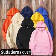 Sudadera algodón unisex - Negro - Ver 1