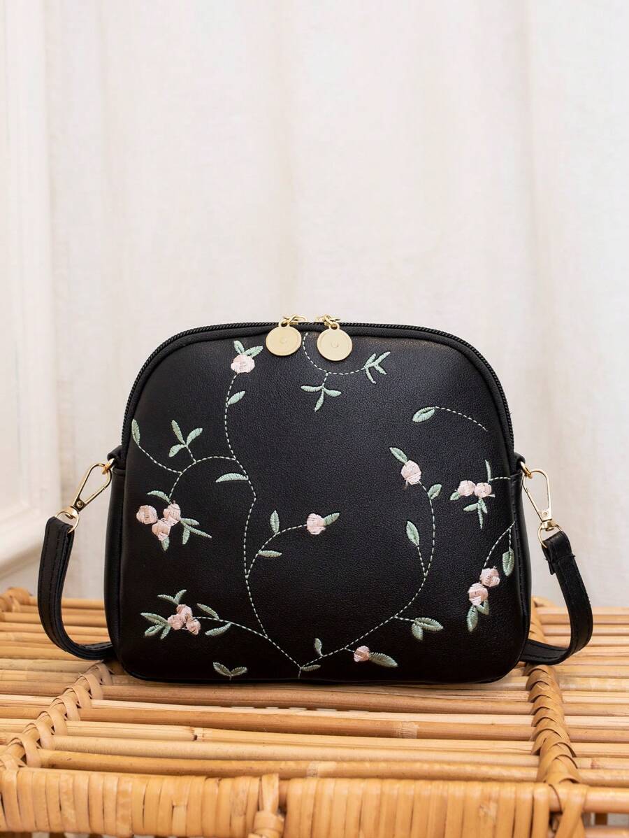 New Women's Handbag, Versatile Shoulder Bag, Unique Crossbody Bag, Sweet Style, Spring/Summer - Black - View 1