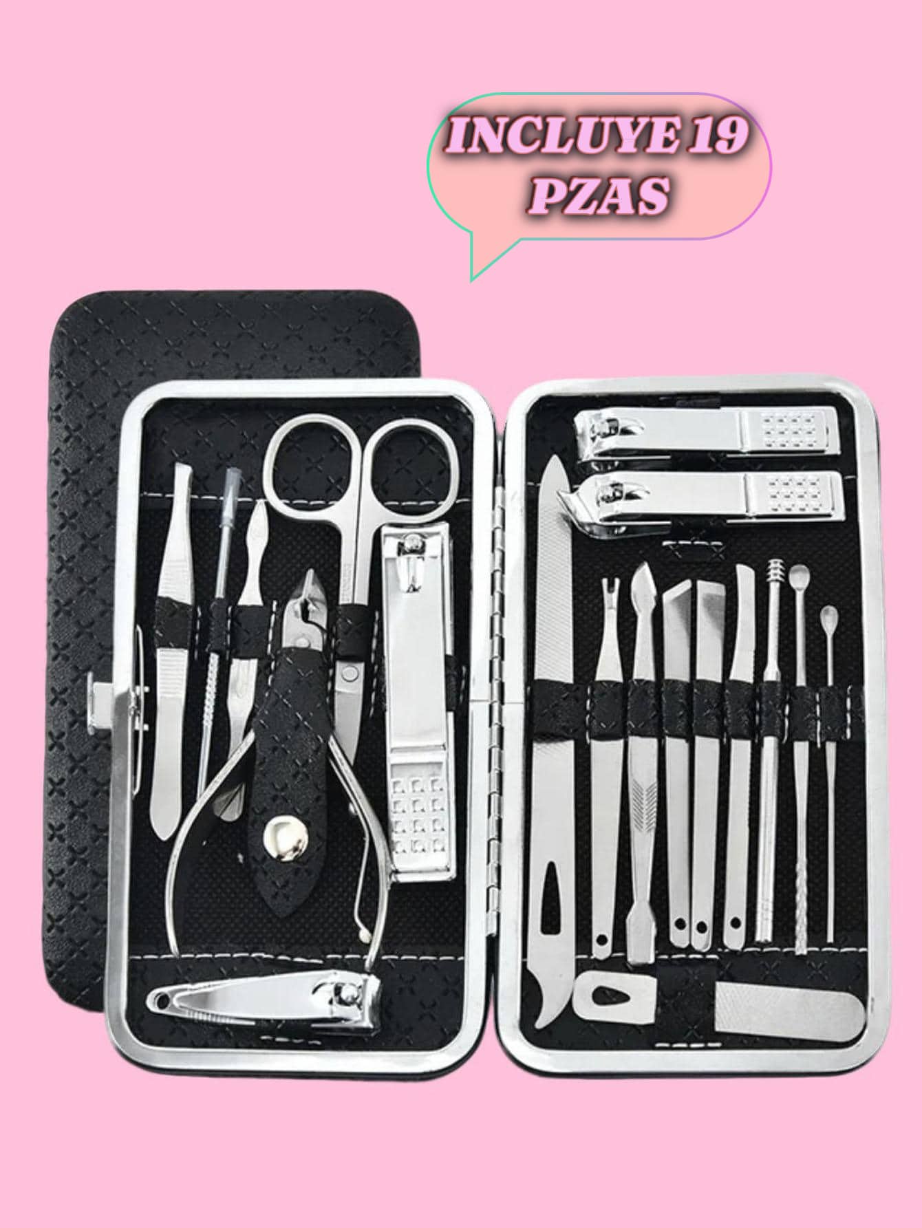 19 Pieces Multifunction Stainless Steel Manicure And Pedicure Set