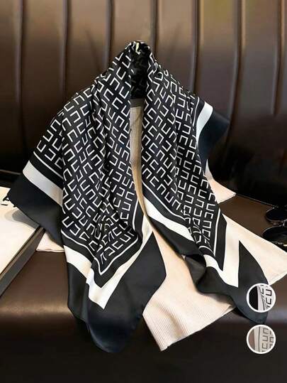 FADZOYLE 1 件 90*90CM 围巾 头巾 海滩罩衫 女士 沙滩配饰 蒲公英花卉印花时尚围巾 长缎 真丝质感 大头巾 时装设计师 新款优雅花卉印花头巾 头巾 轻质防晒披肩 系列礼品 头巾、发带、头带 非常适合装扮您的外观