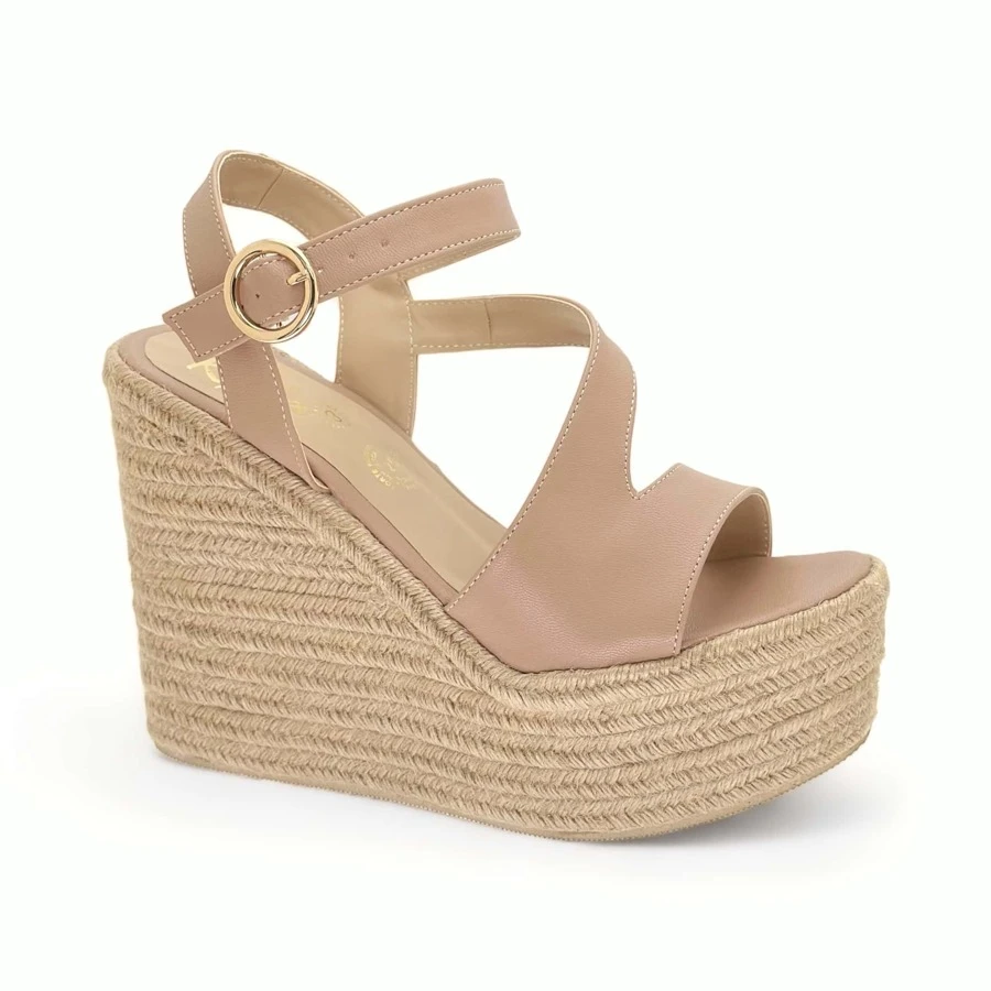 Plataforma Yute Sandalias Alpargatas Moda Dama Premium - Beis - Ver 1