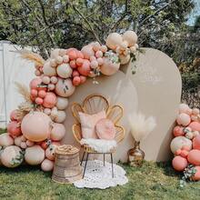 NiuN Bộ bóng bay dự tiệc 162 chiếc, bao gồm bộ vòng hoa hình vòm bóng bay màu hồng, vàng hồng, đỏ, thích hợp cho đám cưới, sinh nhật, tắm cô dâu, trang trí tiệc kỷ niệm - Bộ bong bóng trang trí tiệc - Xem 5