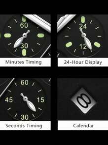 Luxury Sports Watch For Man Waterproof Luminous Date Chronograph Men Watch Leather Quartz Men's Watches Clock As A Gift For Students Returning To School