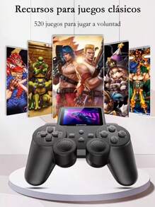 Consola de juegos portátil, mini arcade retro y nostálgico con 520 juegos integrados, juegos de batalla para dos personas - Gris - Ver 1