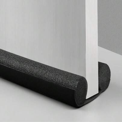 1 Piece Door Baffle, Noise Blocker Under The Door, Acousto-Optic Air Seal At The Bottom Of The Door, Adjustable Sound Insulation Strip Door Windscreen 37 Inches (About 94 Cm), Black