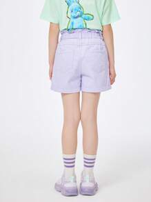 Balabala Tween Girls Pants, Tween Girls Denim Shorts, Summer Big Kids' Fashionable Short Pants,