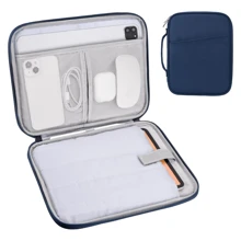 Étui de protection pour tablette / étui de transport pour iPad, Kindle, compatible avec Samsung Galaxy et tablettes Android, étanche avec poignée et poche avant (bleu)