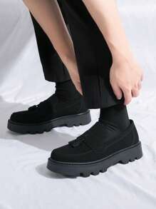 Men's Pointed Toe Formal Business Dress Shoes - Black - View 5