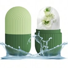 1入組可重複使用的冰臉滾輪，美容冰臉滾輪模具，臉部冰敷按摩美容皮膚護理工具 - 透過這款防漏漏水的臉部按摩器塑造和提升你的皮膚