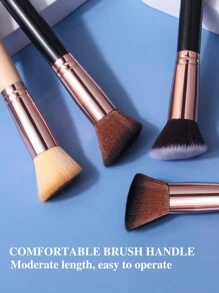 1 pieza Brocha de contorno angulada de primera calidad para rubor, polvo suelto, contorno, sombreado nasal y esculpido, herramienta de maquillaje multifuncional,pinceles de maquillaje brochas para maquillaje cepillo maquillaje pincel maquillaje pinceles para maquillaje - Multicolor - Ver 5