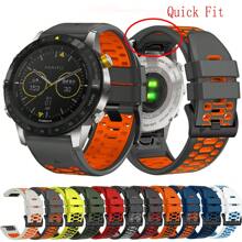 Quick Release 22mm 26mm柔軟矽膠錶帶，適用於Garmin Fenix 7 7X Pro 5 5X Plus 6X 6 Epix Gen 2 R Approach S70 S60 S62 For Garmin Forerunner 935 945 955 965 Enduro MK1 MK2i Instinct 2X Tactix 7 Pro Sport智能手錶，舒適耐用的錶帶，透氣防汗黑扣，絕佳的送禮選擇 - 彩色 - 查看 6