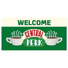 Friends Metal Central Perk Plaque (Green/White) - Green - View 1