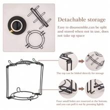 Minimalist Mug Hook, Foldable Cup & Saucer Iron Rack, Niche Design Sense Black/Gold Foldable 6/4 Cup & Saucer Iron Rack