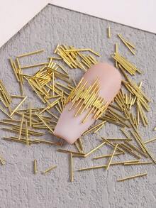 2瓶高光金銀8mm和4mm金屬線美甲配件，適用於美甲DIY裝飾美甲配件，美甲魅力，美甲寶石，美甲用品 - 彩色 - 查看 6