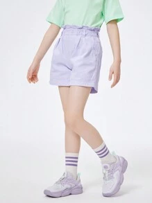Balabala Tween Girls Pants, Tween Girls Denim Shorts, Summer Big Kids' Fashionable Short Pants,