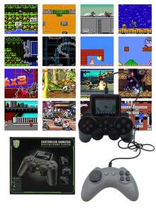 Consola de juegos portátil, mini arcade retro y nostálgico con 520 juegos integrados, juegos de batalla para dos personas - Gris - Ver 3
