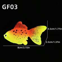 1pc Wholesale Luminous Simulation Goldfish, Soft Silicone Plastic Fake Fish For Fish Tank Decoration - Multicolor - View 11