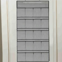 Organizador De Zapatos Colgante Con 20 Bolsillos De Tela - Multifuncional -Ideal Para Puertas, Zapatos, Juguetes, Accesorios Para Herramienta, Lavado - Color Gris. - Gris - Ver 4