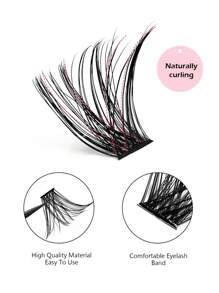 Asiteo 120片簇状假睫毛，精致D型卷翘浓密睫毛，长度8-16毫米，DIY睫毛嫁接，在家轻松打造自然根根分明的睫毛效果 - D - 查看 2