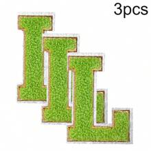 3 件 A-Z 3.15 英寸大号雪尼尔刺绣字母贴片，熨烫缝制字母贴片，用于衣服、夹克、帽子、书籍、背包的缝制贴花 - DIY 刺绣用品 - 白色 - 查看 122