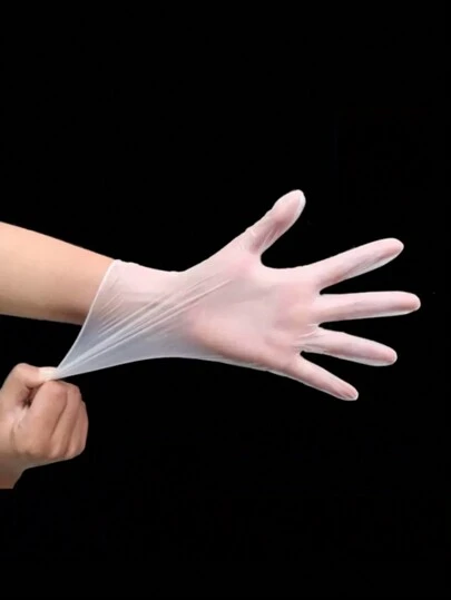 100/200 件一次性 TPE 食品接触弹性手套、厨房、浴室、家居、家居用品