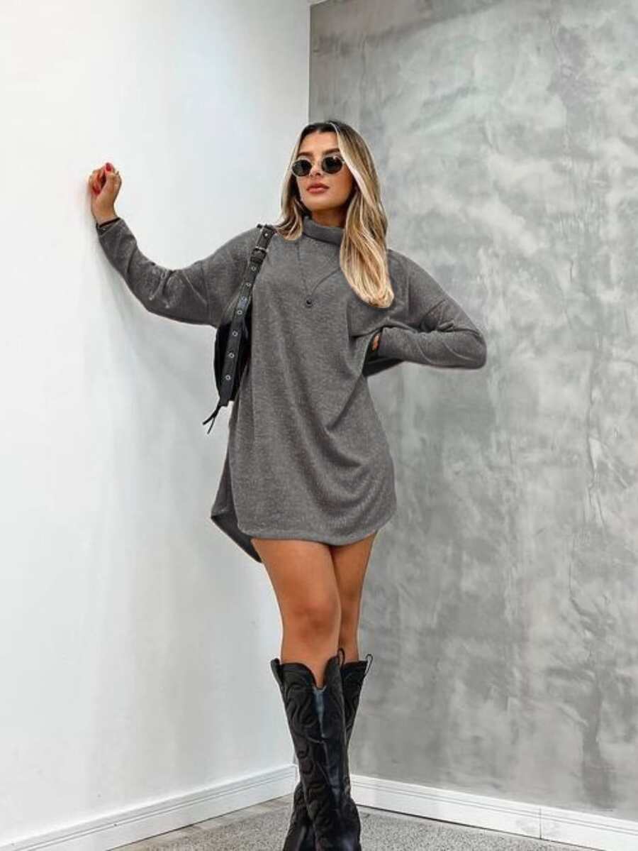 Women Dresses - Grey - View 1