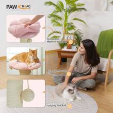PAWZ Road Poteau à gratter pour fleurs d'intérieur, diamètre 13cm, poteau à gratter avec barre à Double base H 60cm
