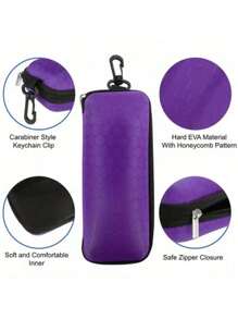 1pc Honeycomb Pattern Glasses Case Minimalist Hard Eyewear Protector Zipper Eyeglasses Storage Box(With Hooks) Glasses Case Holder Organizer Storage Eyeglass Case Protective Case Glasses Bag Sunglasses Pouch For Travel Vacation Cruise Summer Holiday Travelling Bag Travel Stuff Essentials For College Dorm Home School Travel Kit - Multicolor - View 7