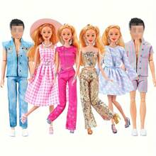 בגדים לבובות 1:6, בגדים ואביזרים לבובה 11"/30 ס"מ, שמלה, כובע, מעיל צמידים עגילים נעליים מכנסיים חולצות,/מתנה ליום/חג המולד - ריבוי צבעים - ראה 10