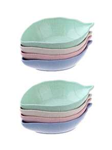 Juego de 4 piezas de platos con diseño de hojas, para la cocina, regalo de Navidad