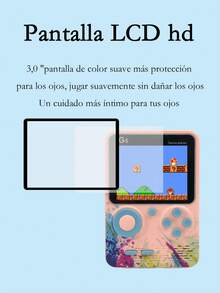 Consola De Juegos De Video Retro,Consola retro portatil G5 ,con Incorporada En 500 Juegos, con pantalla de 3.5",,conecta a un tv con cable rca incluido ,bateria recargable y cable de carga,regalos favoritos de los niños - Rosa - Ver 3