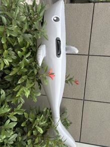 1pc Inflatable Water Mount Pool Accessories For Water Activities, Beach Essentials, Beach Accessories, Pool Float - Gray Shark - View 2