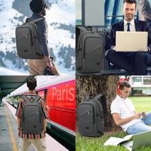 Laptop Backpack With USB Charging Port Anti-Theft Lightweight Water Resistant Business Travel Computer Rucksack Work Bag Fits 15.6 Inch Laptop For Men And Women - Dark Grey - View 6
