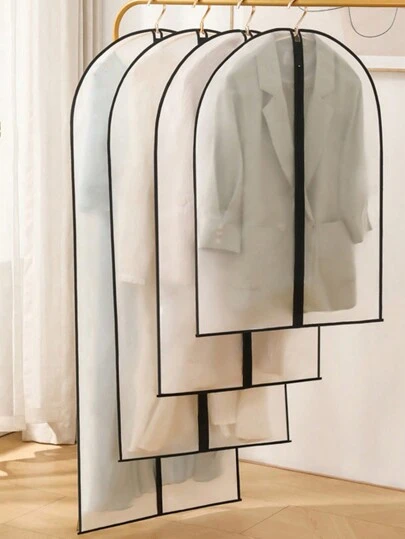 1 قطعة غطاء ملابس منزلي، حقيبة تخزين خزانة، كيس حماية ملابس شفاف، أحجام مختلفة (60x80، 60x100، 60x120، 60x140 سم)، كيس تخزين ملابس مقاوم للغبار، للقمصان والسترات والفساتين. حقائب تنظيم المدرسة، حقائب تخزين للمعلمين، حقائب تخزين الملابس، غطاء غبار للتخزين في الخزانة للمنزل وغرفة النوم والسكن الجامعي، لتعليق الملابس والقمصان والمعاطف في الخزانة