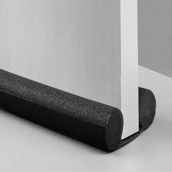 1 Piece Door Baffle, Noise Blocker Under The Door, Acousto-Optic Air Seal At The Bottom Of The Door, Adjustable Sound Insulation Strip Door Windscreen 37 Inches (About 94 Cm), Black